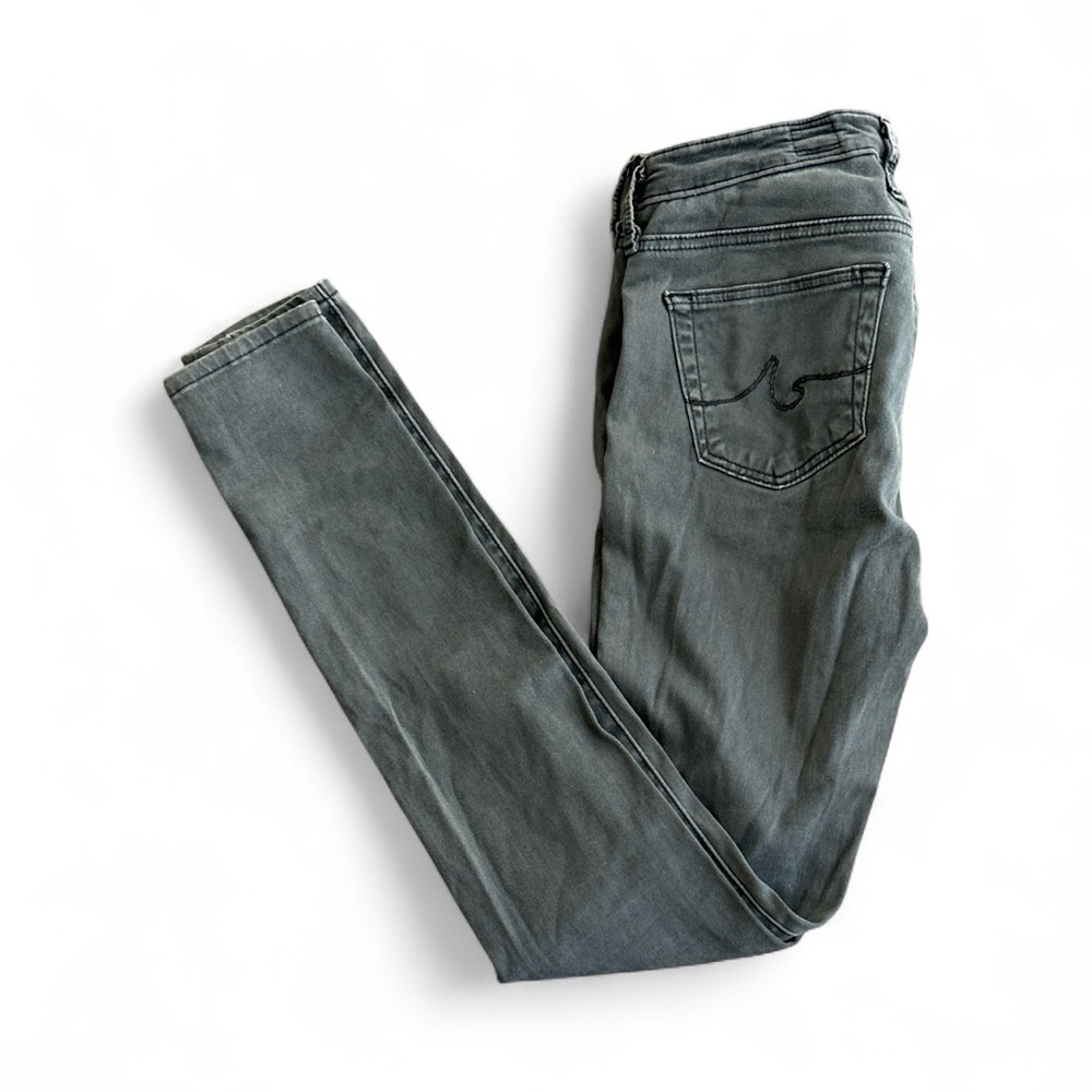 AG Adriano Goldschmied The Willow Zip Pocket Extreme Skinny Jeans Gray Size 24R - Picture 3 of 17